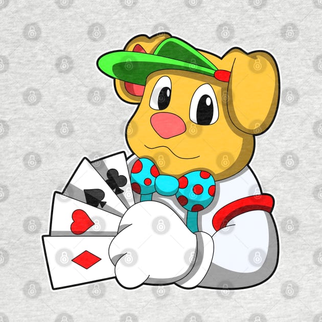 Dog at Poker with Cards by Markus Schnabel